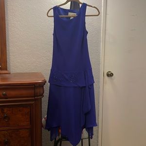 Evan Picone Purple Hankerchief Dress